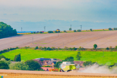 Harvest on the Yorkshire Wolds nr Newbald