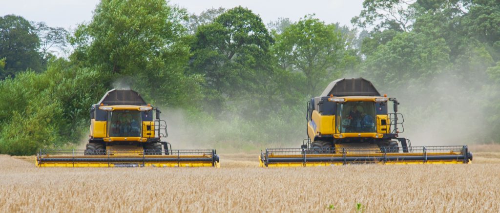 N Holland CR9080's Harvesting Cereals