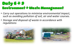 Duty 6+9 Environment & Waste Management